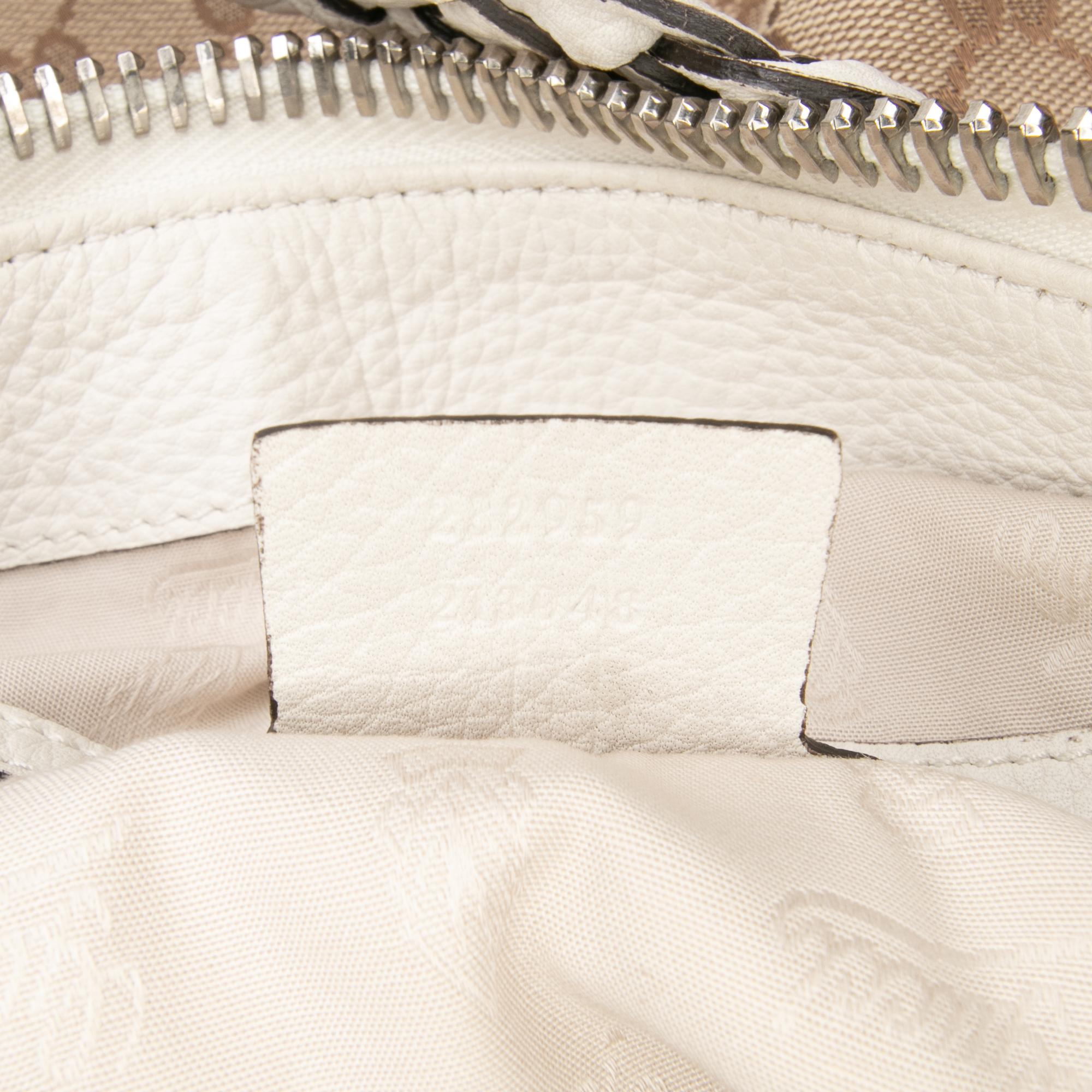 Gucci Medium GG Canvas Bamboo Bar Tote