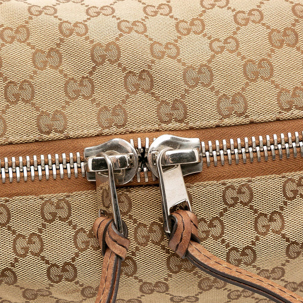 Gucci Medium GG Canvas Bamboo Bar Tote