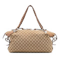 Gucci Medium GG Canvas Bamboo Bar Tote