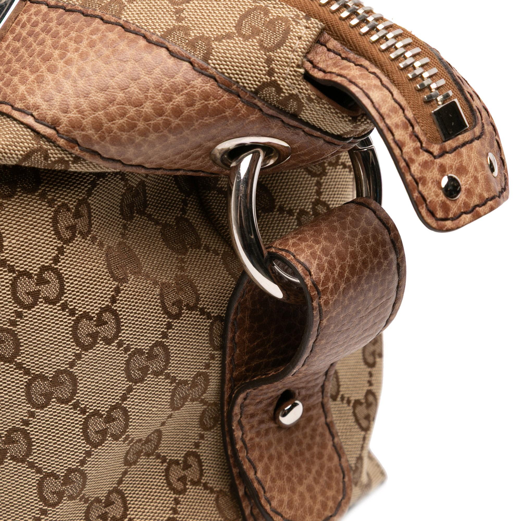 Gucci Medium GG Canvas Bamboo Bar Tote