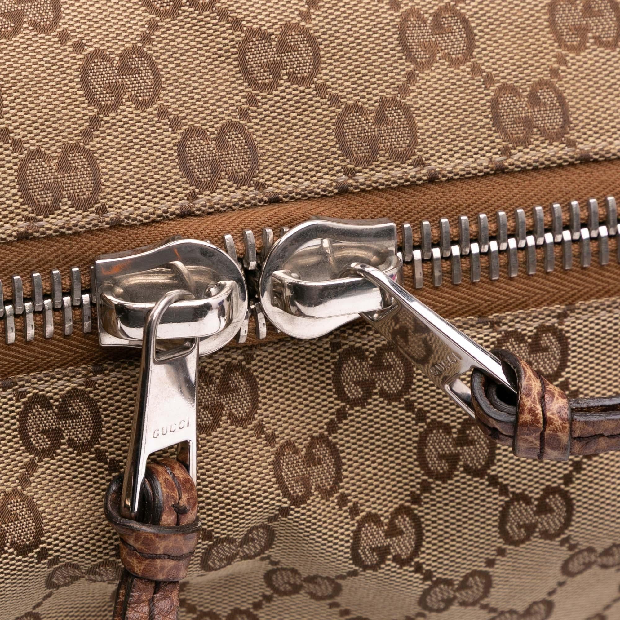 Gucci Medium GG Canvas Bamboo Bar Tote