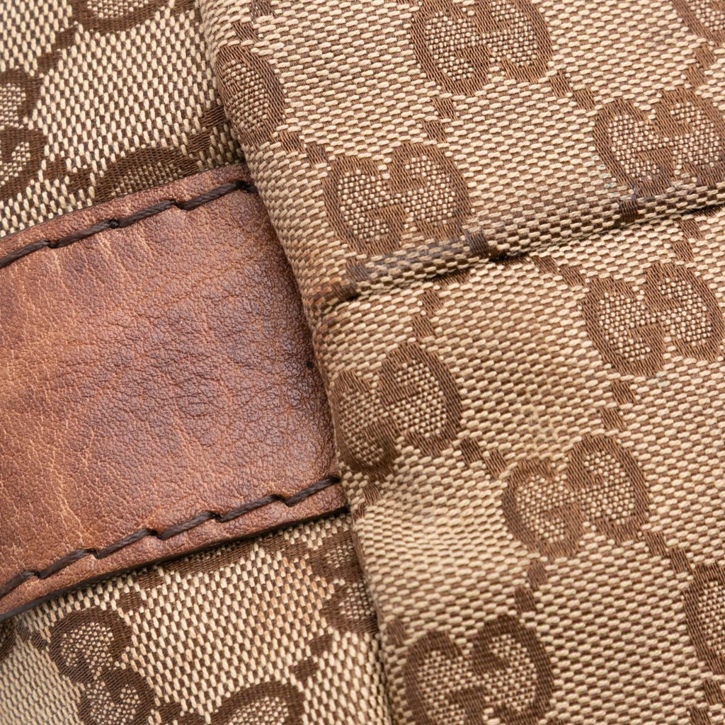 Gucci Medium GG Canvas Bamboo Bar Tote