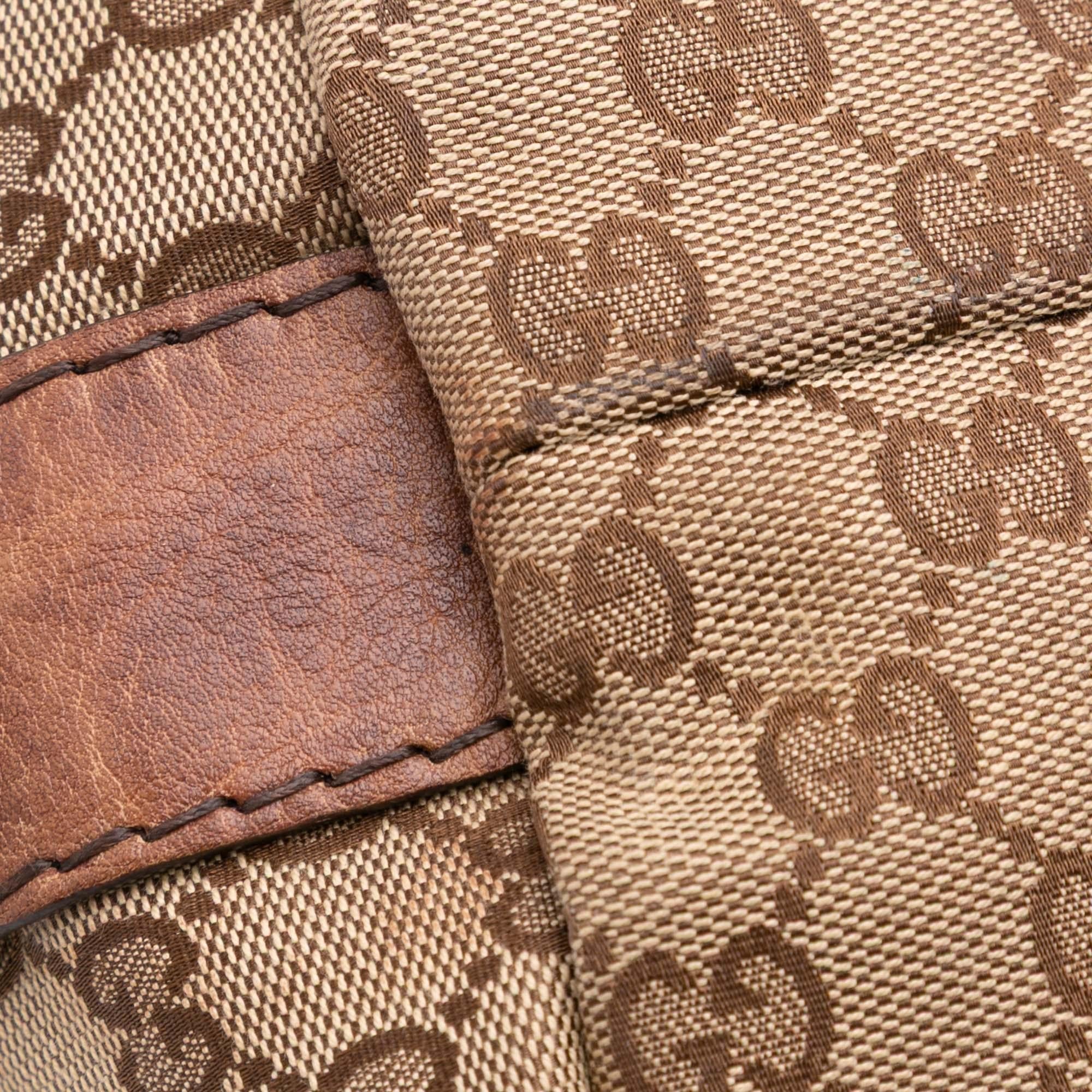 Gucci Medium GG Canvas Bamboo Bar Tote