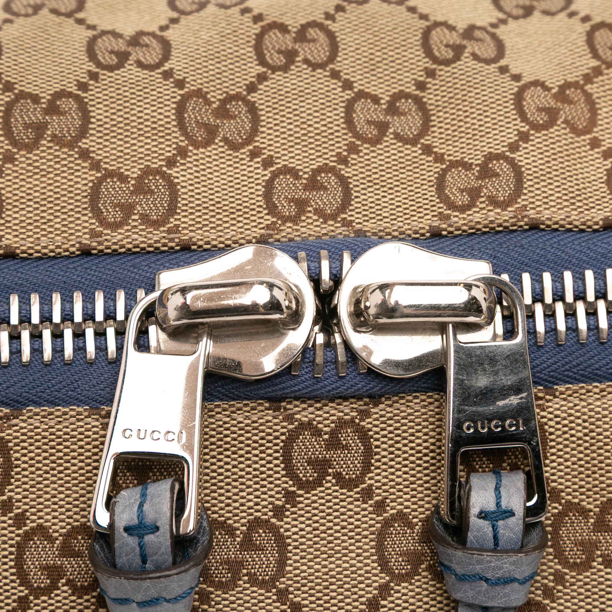 Gucci Medium GG Canvas Bamboo Bar Tote