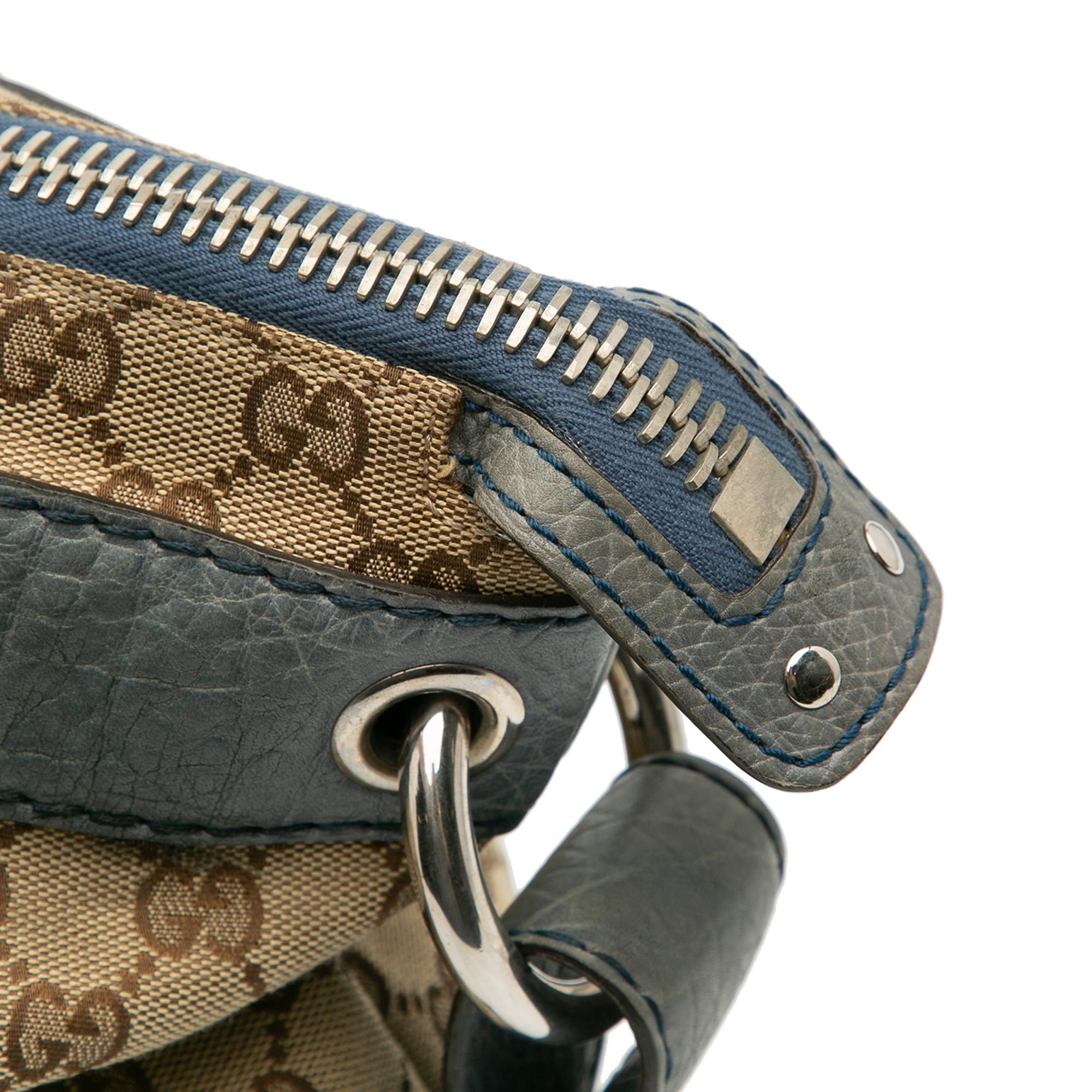 Gucci Medium GG Canvas Bamboo Bar Tote