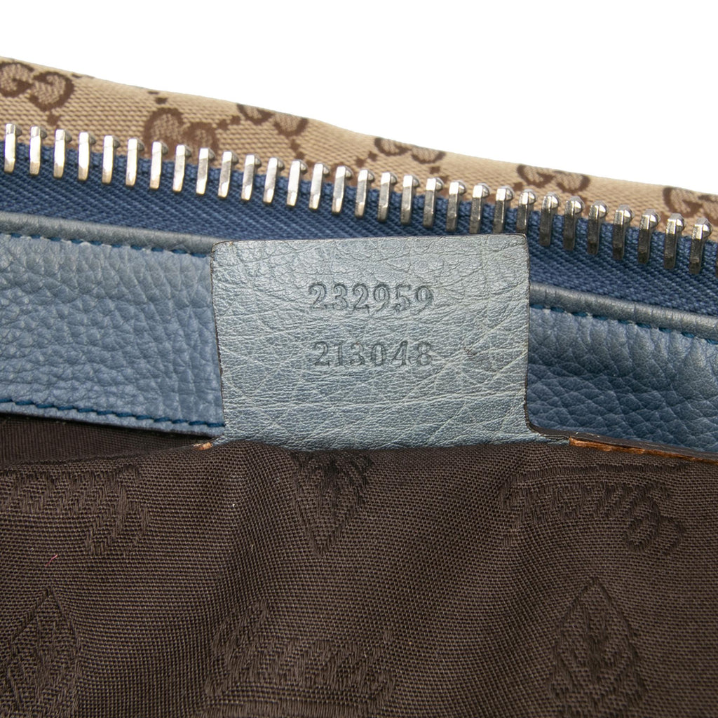 Gucci Medium GG Canvas Bamboo Bar Tote