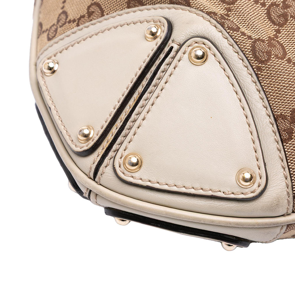Gucci Medium GG Canvas Bamboo Indy Hobo