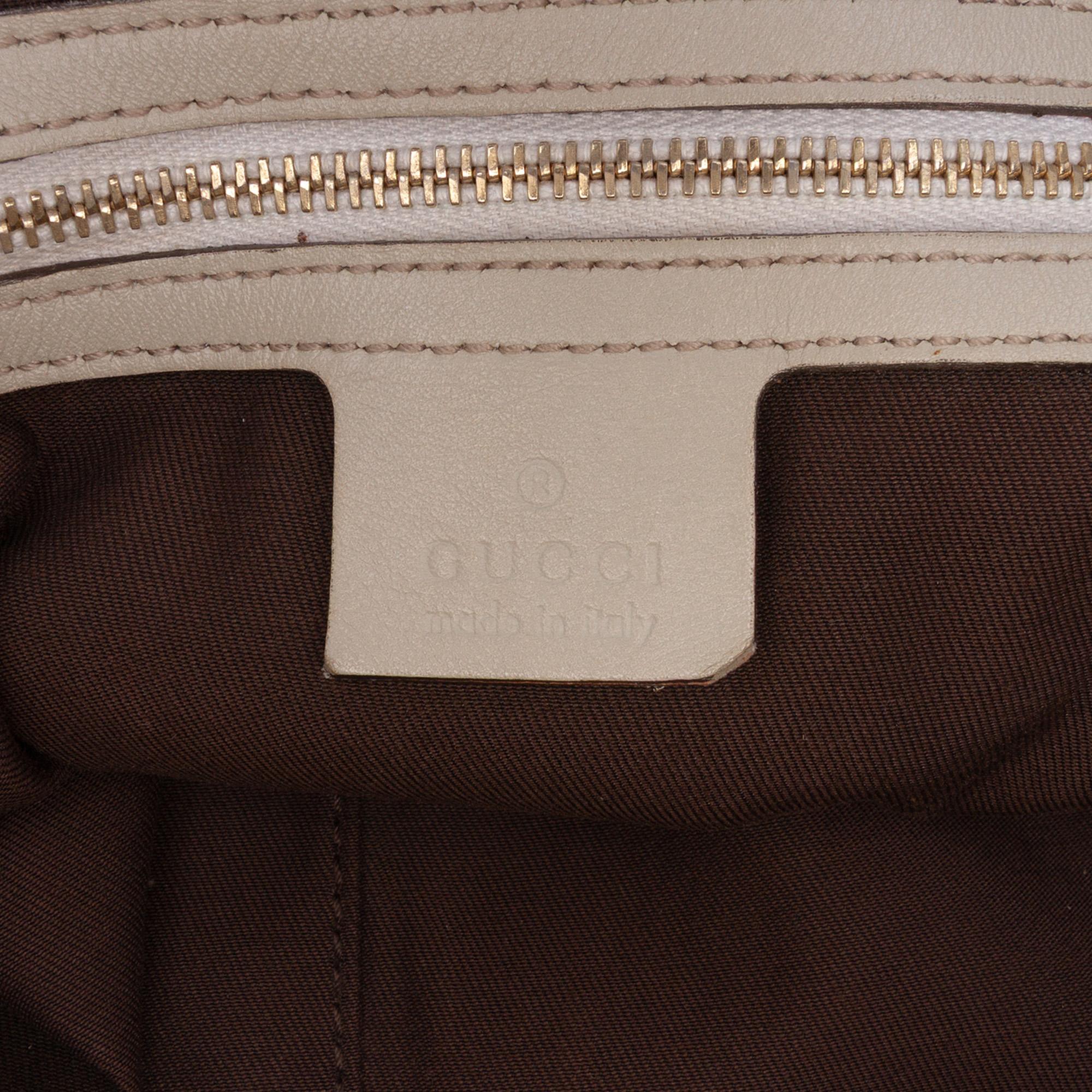 Gucci Medium GG Canvas Bamboo Indy Hobo