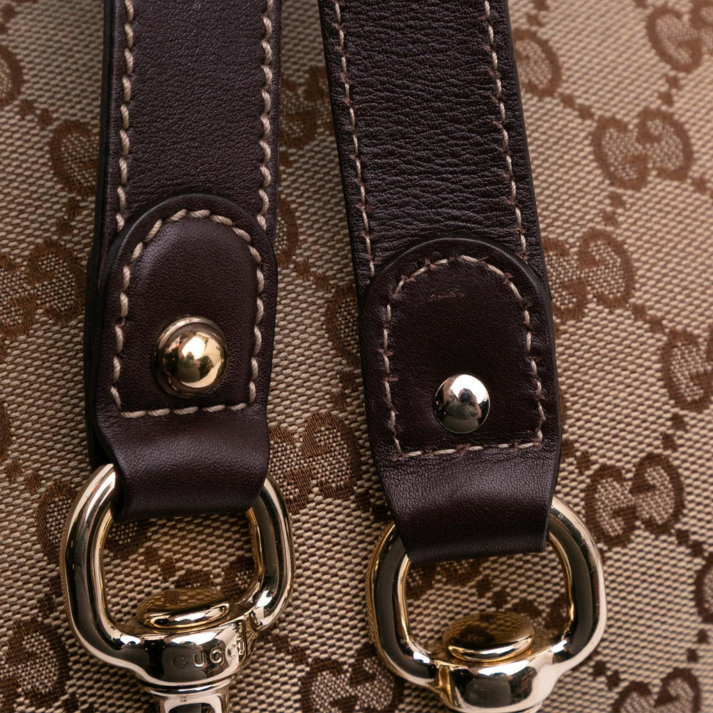 Gucci Medium GG Canvas Bamboo Indy Hobo
