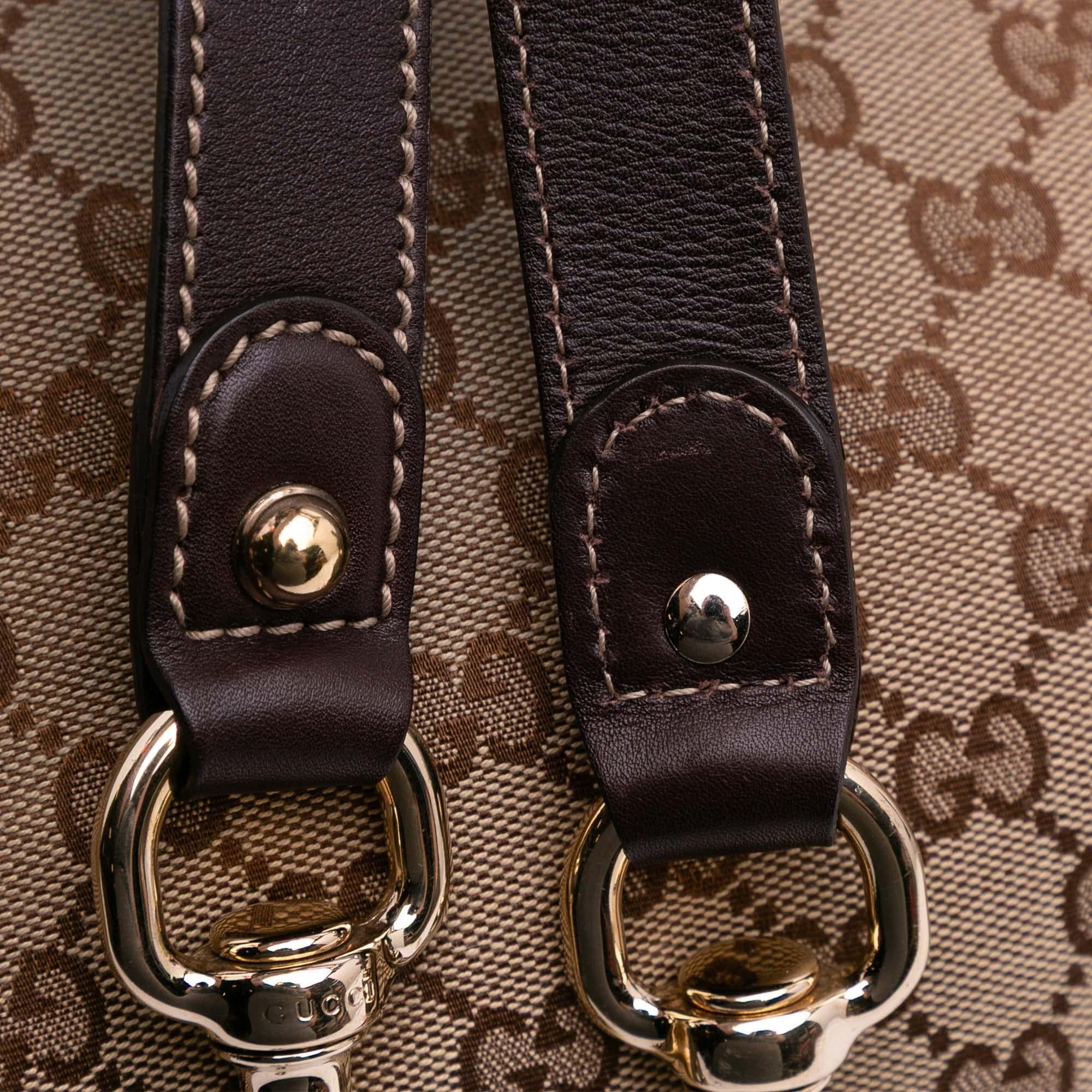 Gucci Medium GG Canvas Bamboo Indy Hobo