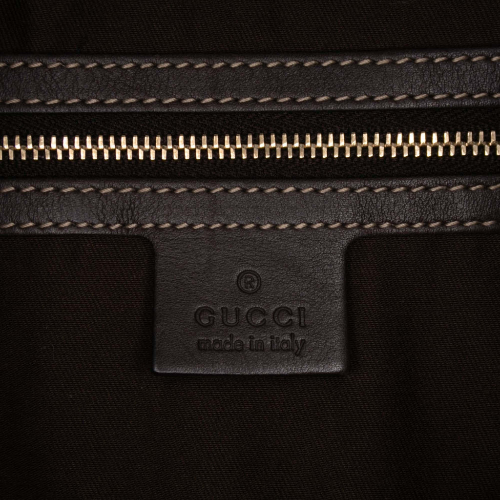 Gucci Medium GG Canvas Bamboo Indy Hobo