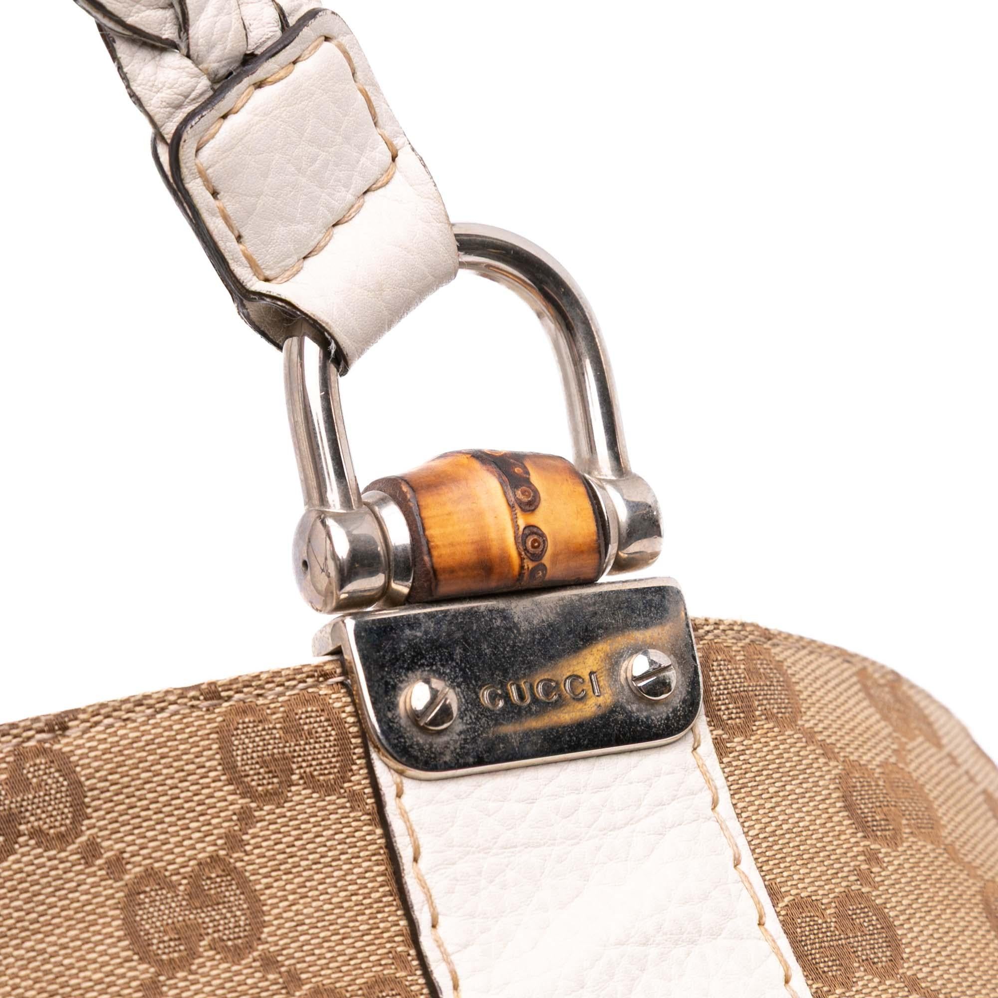 Gucci Medium GG Canvas Bamboo Libeccio Tote