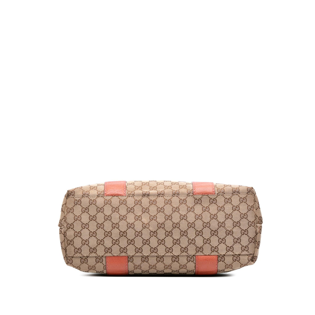 Gucci Medium GG Canvas Bamboo Libeccio Tote