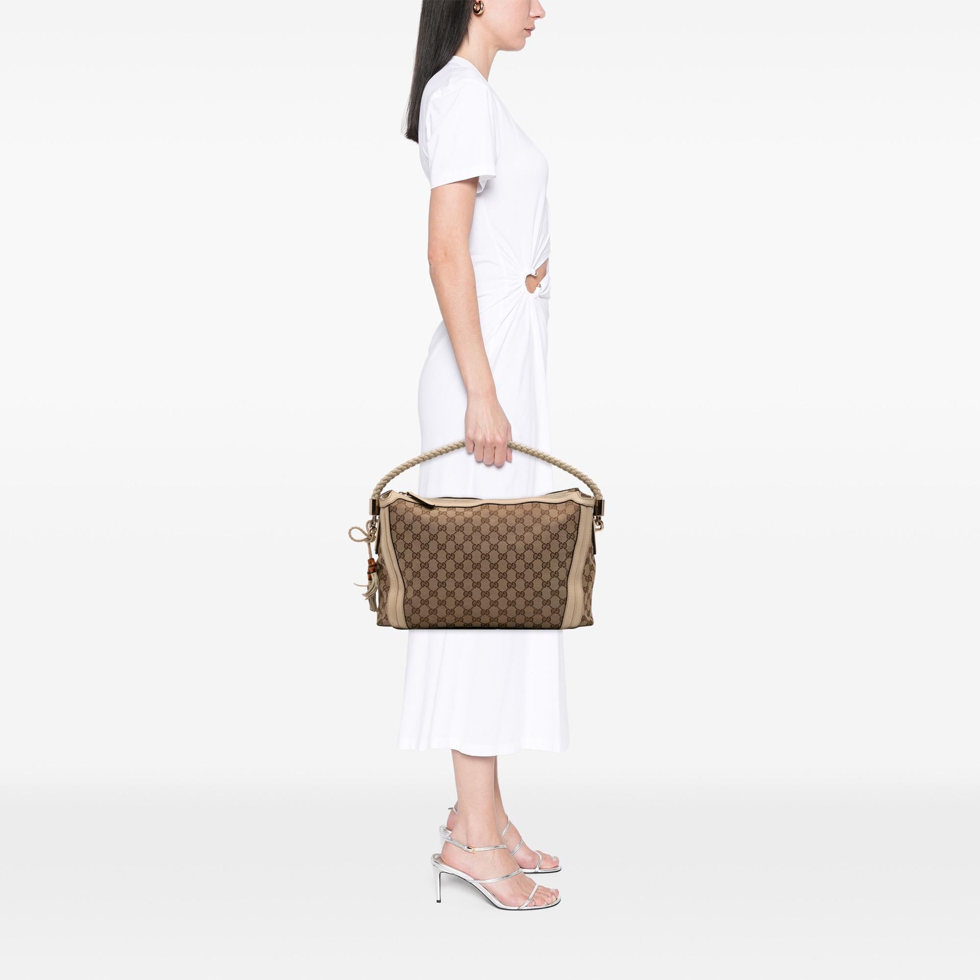 Gucci Medium GG Canvas Bella Shoulder Bag