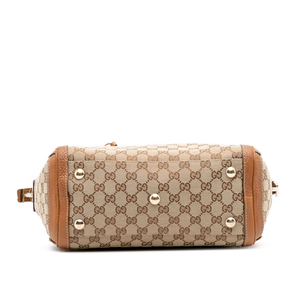 Gucci Medium GG Canvas Charm Satchel