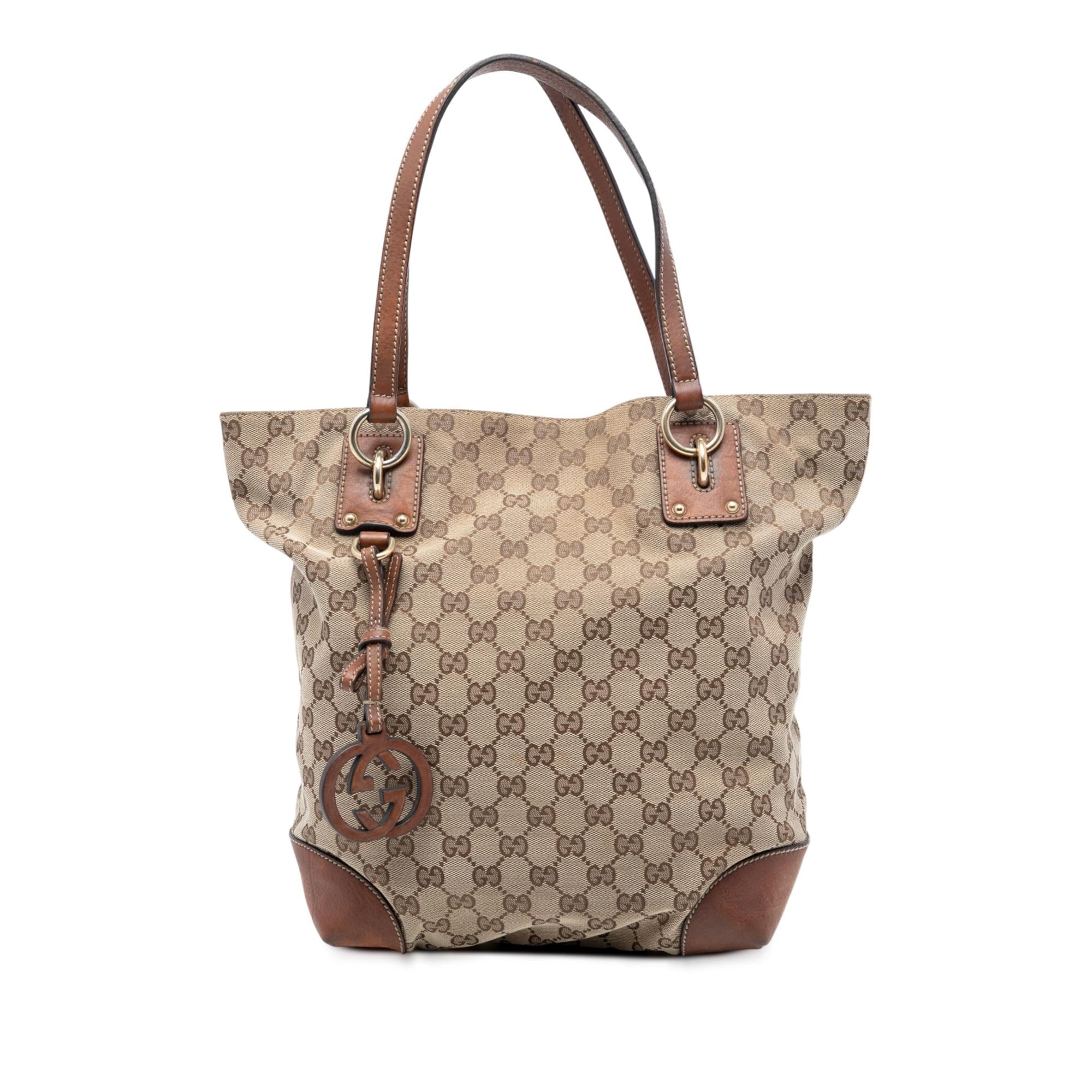 Gucci Medium GG Canvas GG Charm Tote