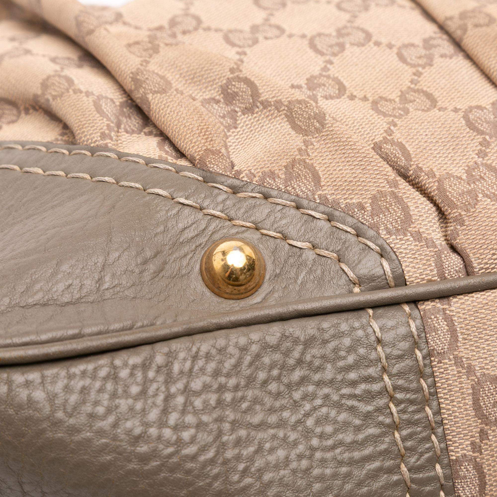 Gucci Medium GG Canvas Jockey Hobo
