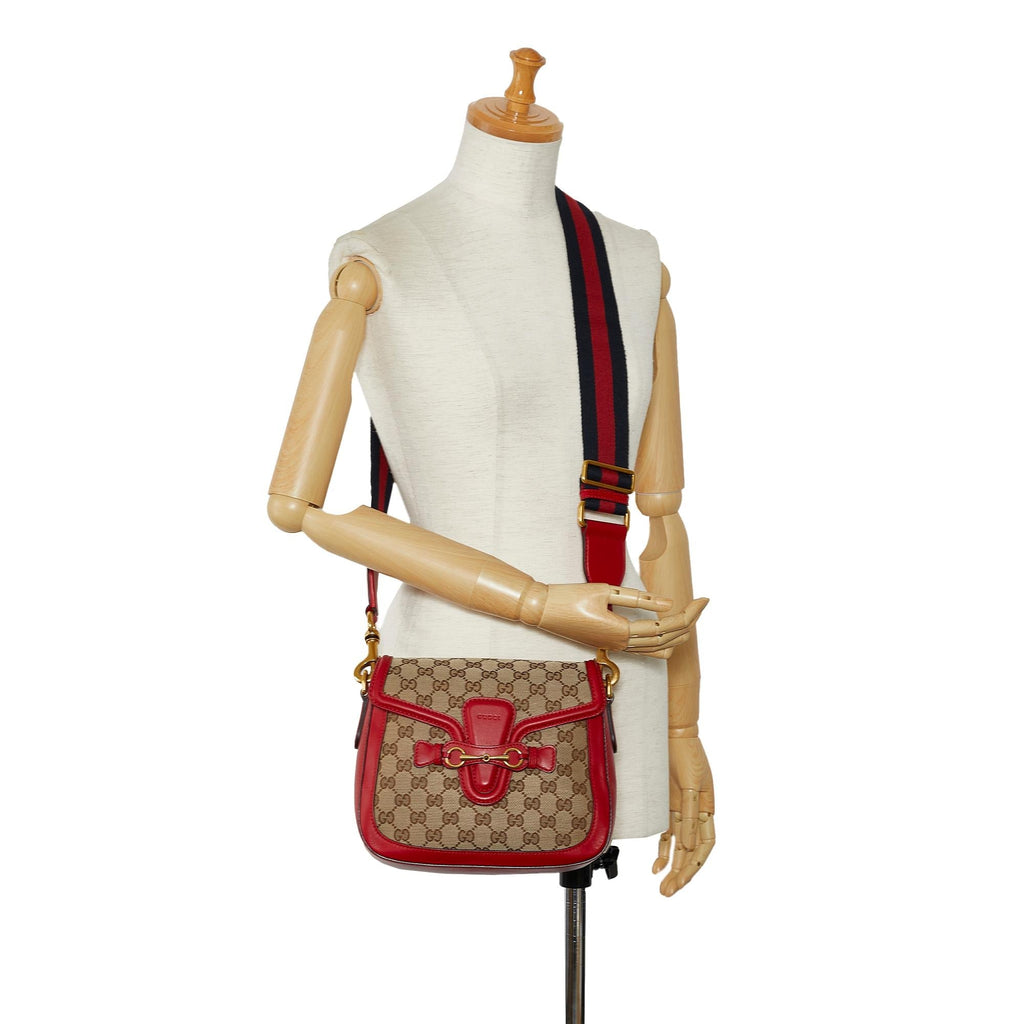 Gucci Medium GG Canvas Lady Web Crossbody Bag (SHG-hrPCbV)