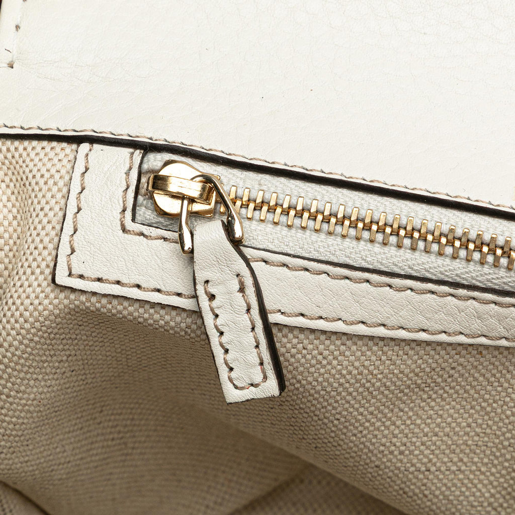 Gucci Medium GG Canvas New Bamboo Satchel