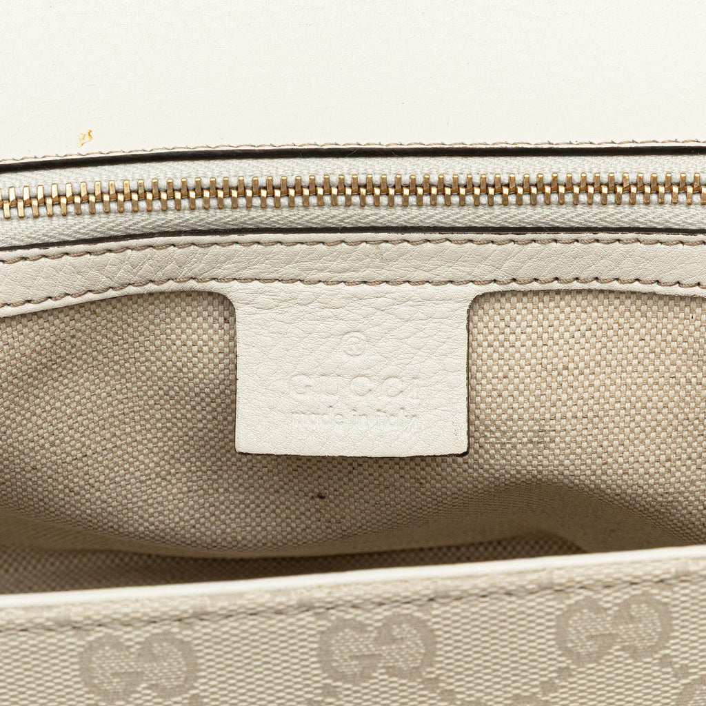 Gucci Medium GG Canvas New Bamboo Satchel