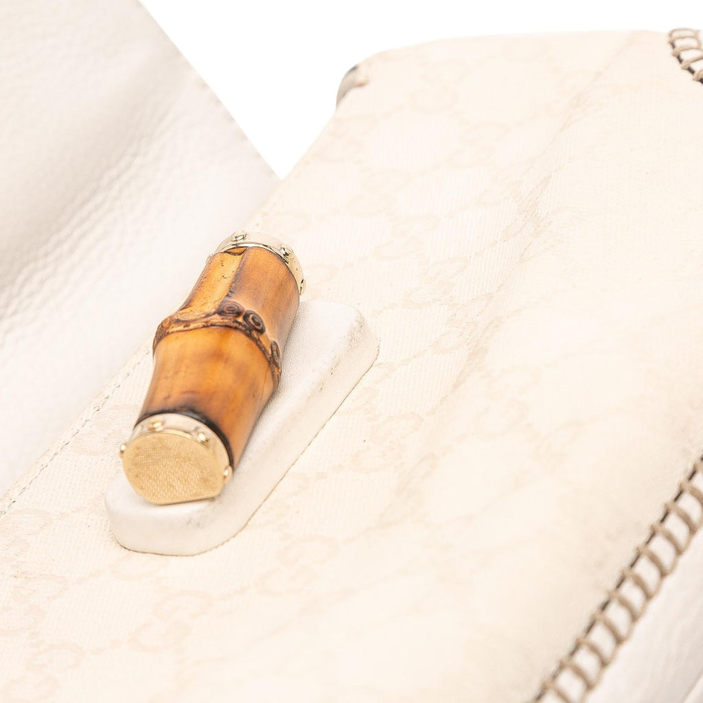 Gucci Medium GG Canvas New Bamboo Satchel