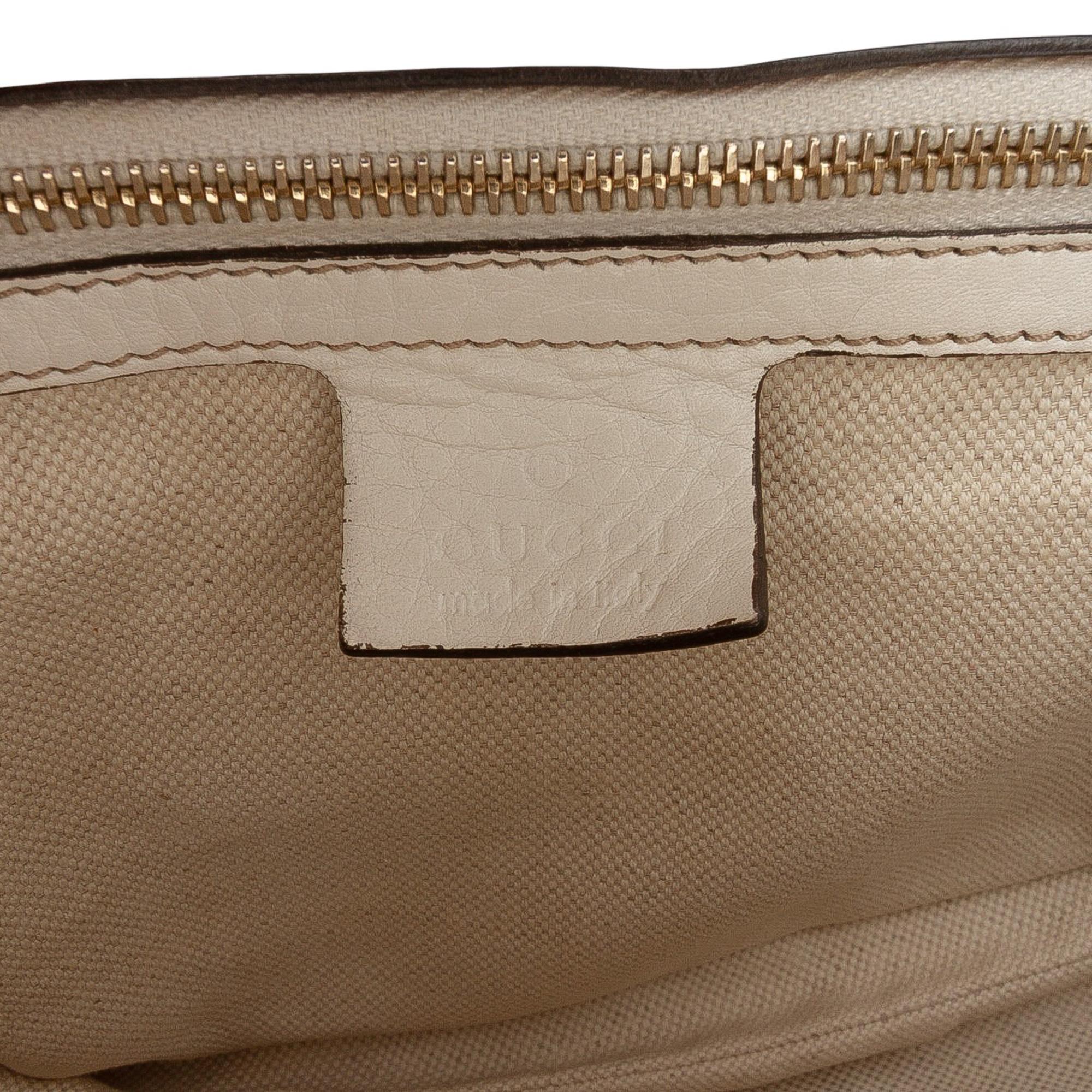 Gucci Medium GG Canvas New Bamboo Satchel