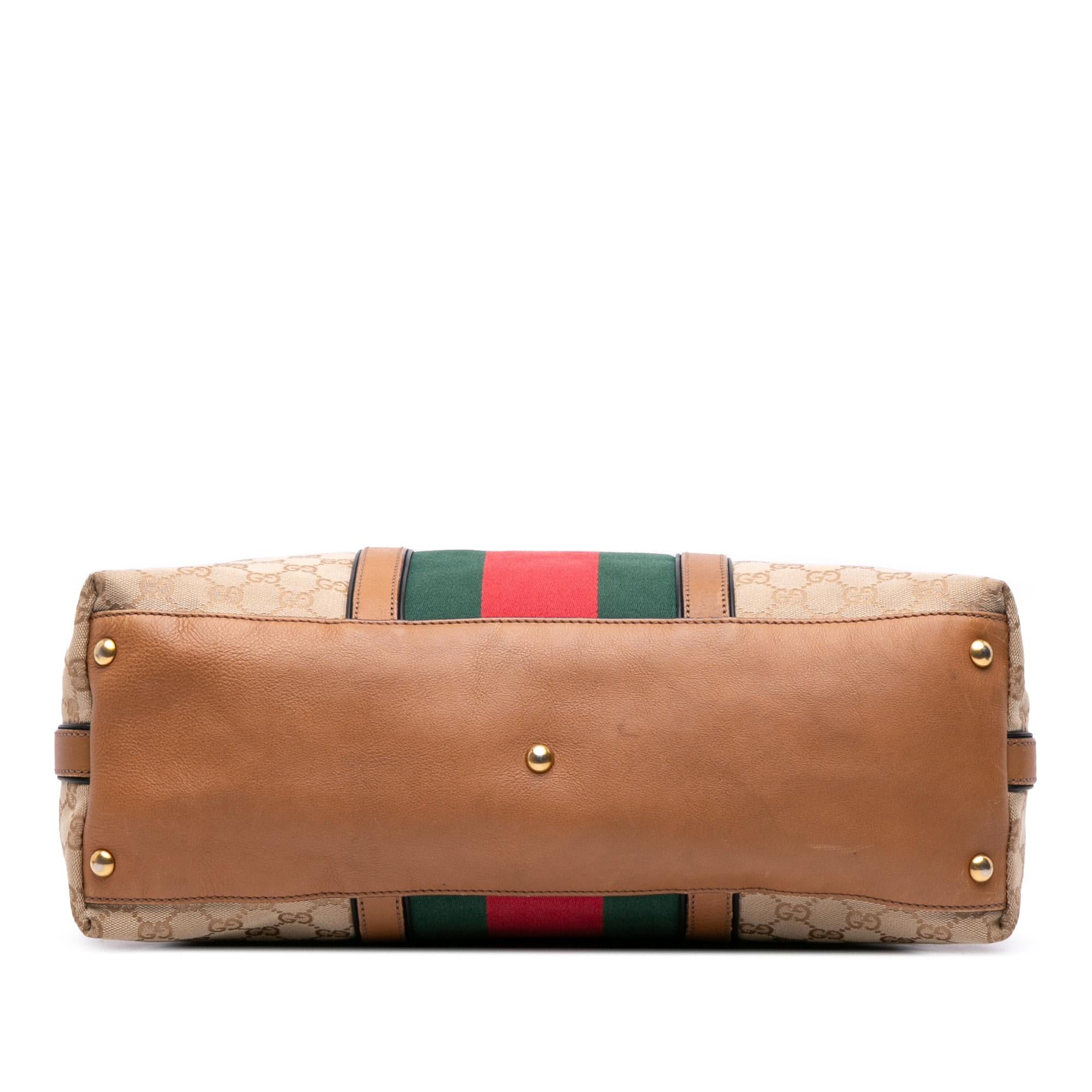 Gucci Medium GG Canvas Rania Top Handle Bag