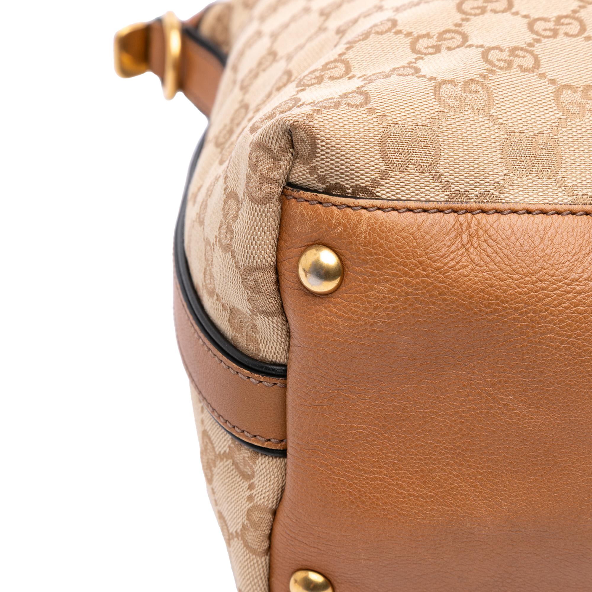 Gucci Medium GG Canvas Rania Top Handle Bag