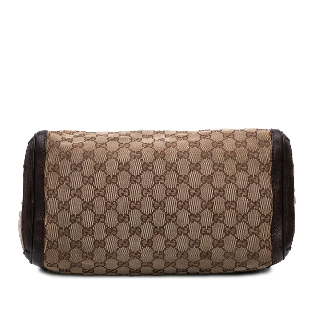 Gucci Medium GG Canvas Techno Tag Boston Bag