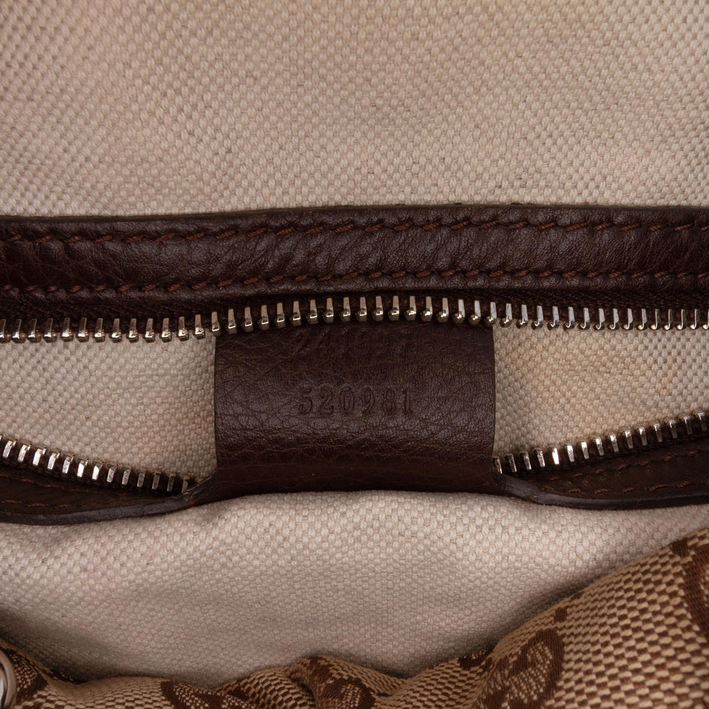 Gucci Medium GG Canvas Techno Tag Boston Bag