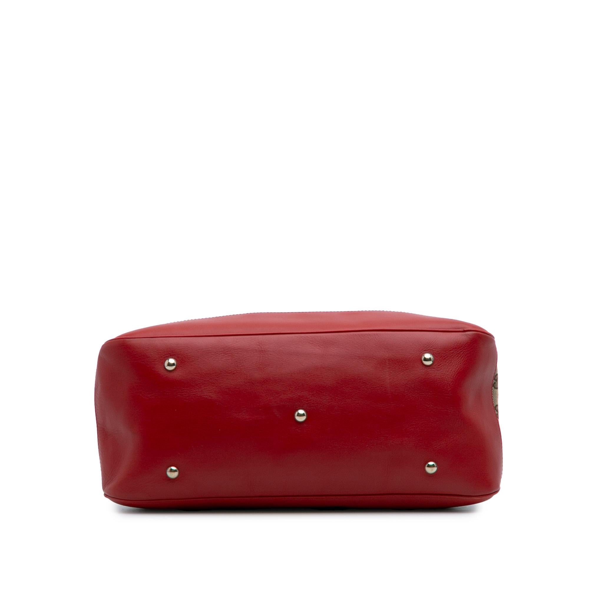 Gucci Medium GG Canvas ValLBtine Top Handle Bag