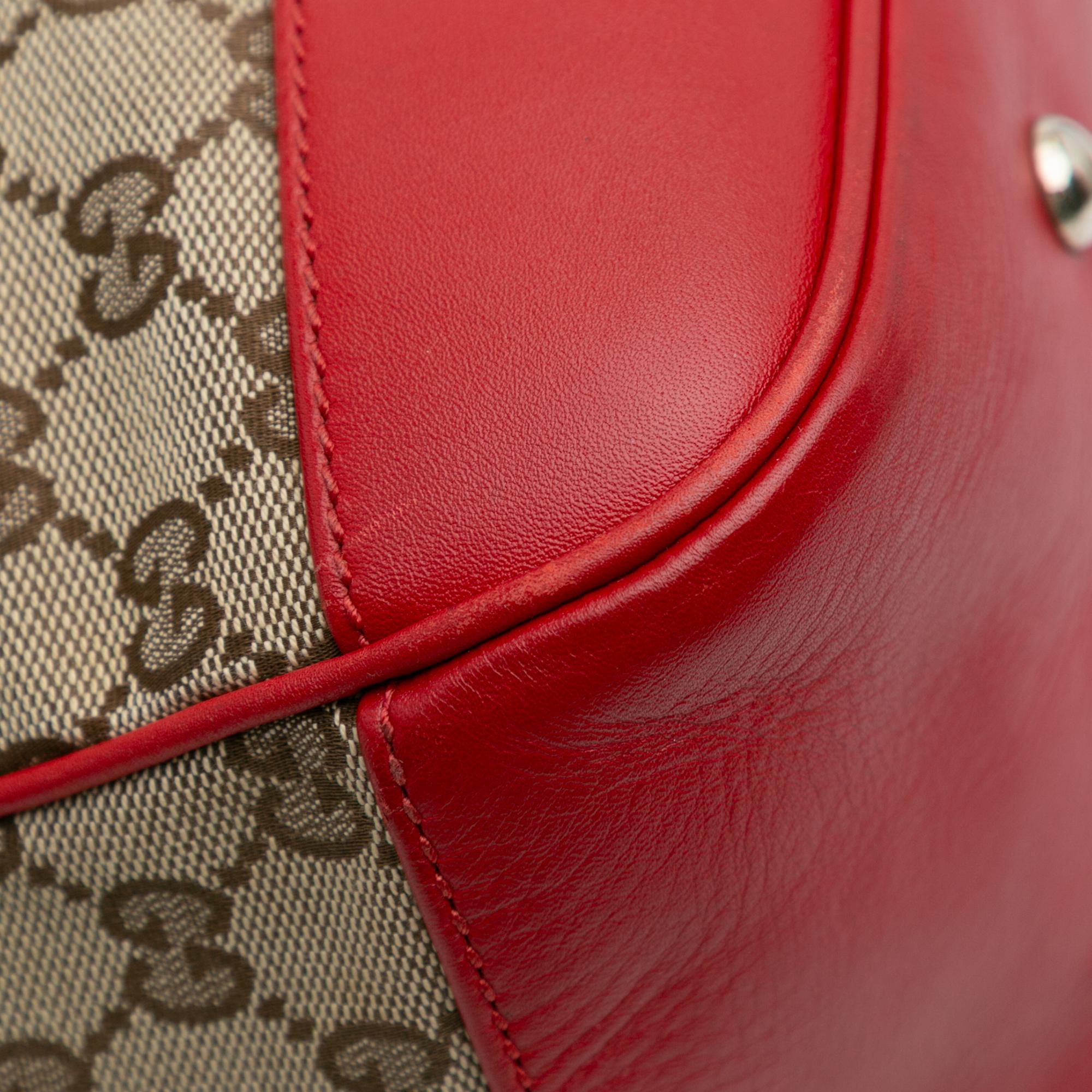 Gucci Medium GG Canvas ValLBtine Top Handle Bag
