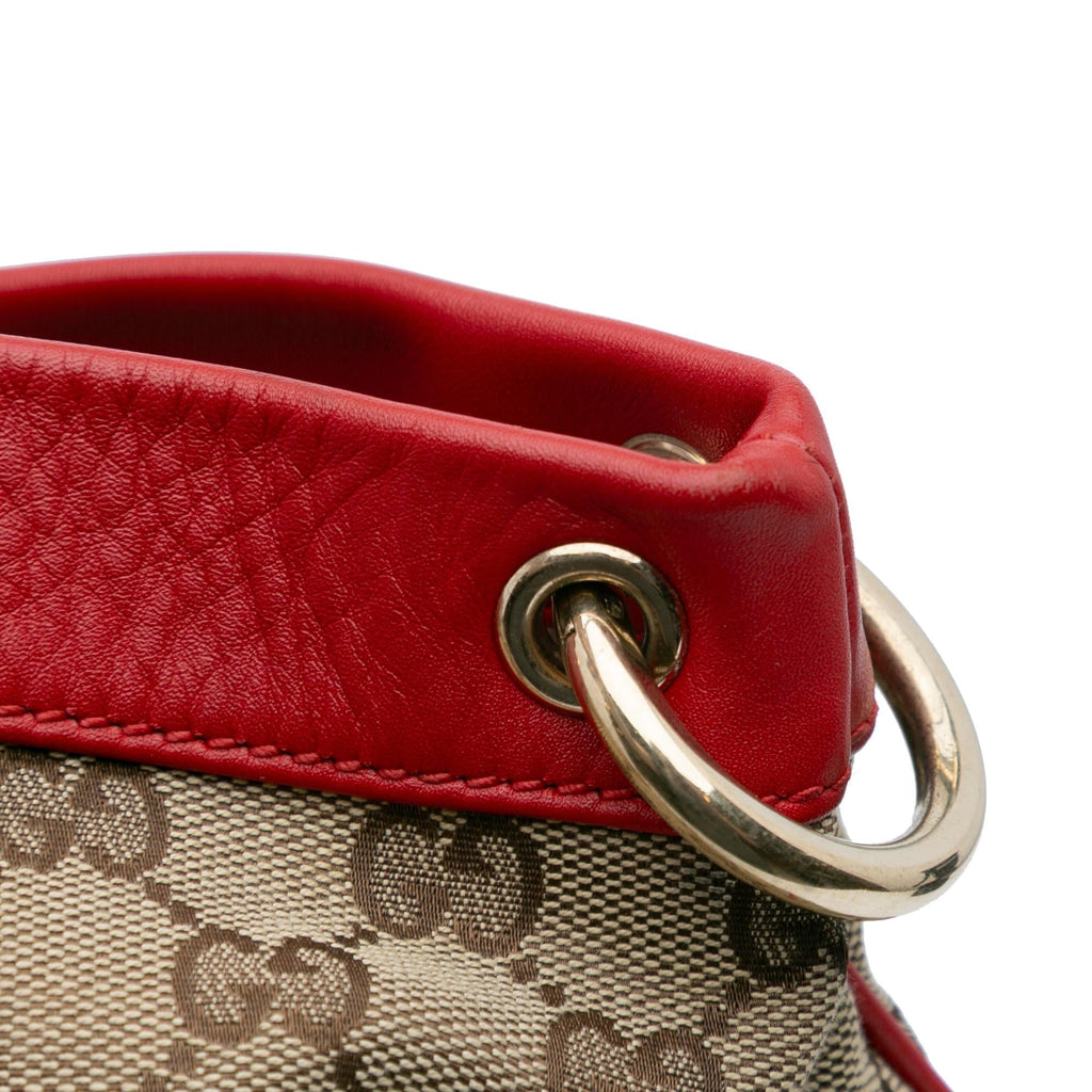 Gucci Medium GG Canvas ValLBtine Top Handle Bag