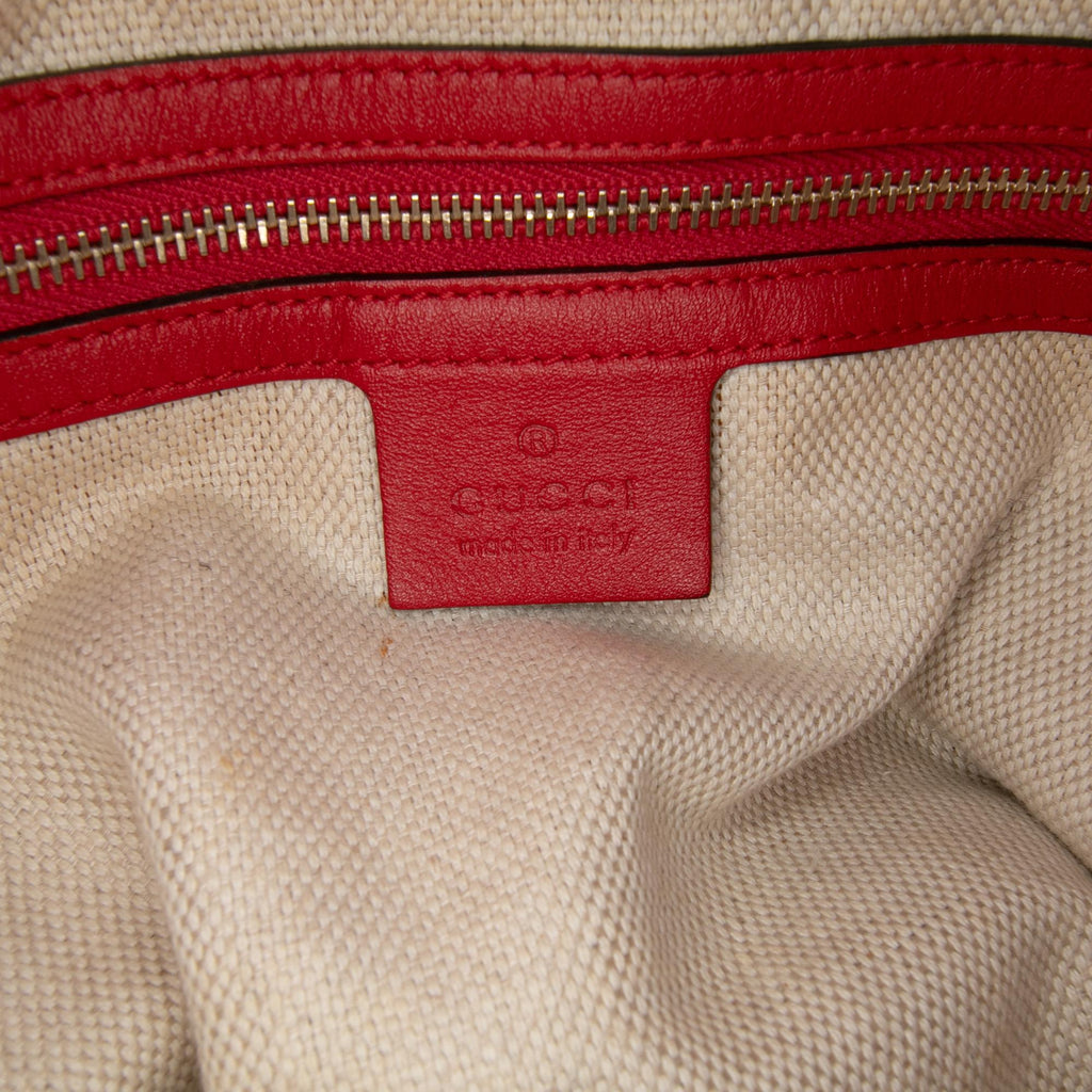 Gucci Medium GG Canvas ValLBtine Top Handle Bag