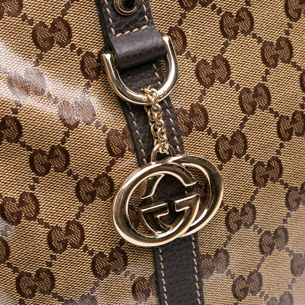 Gucci Medium GG Crystal Charm Dome Satchel