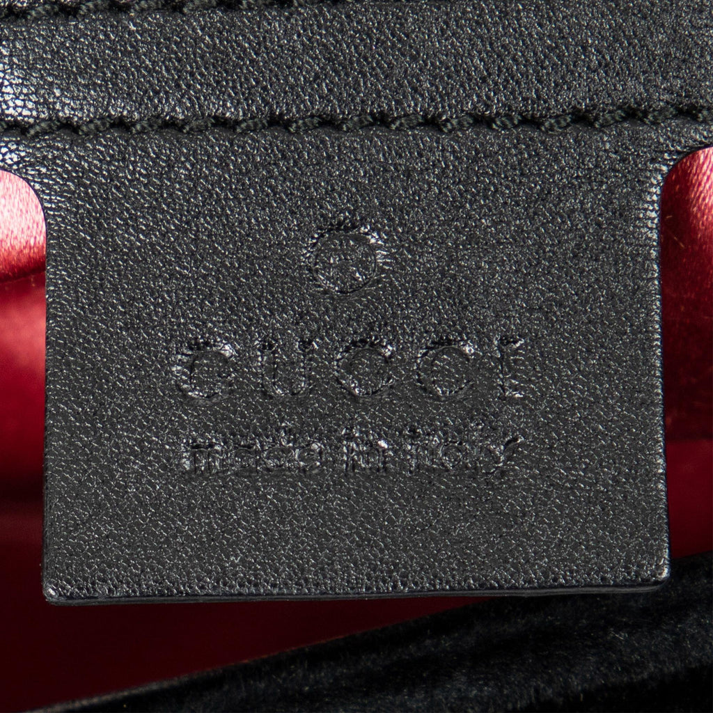 Gucci Medium GG Marmont Embroidered Matelasse Velvet Crossbody (SHG-0BOHzd)