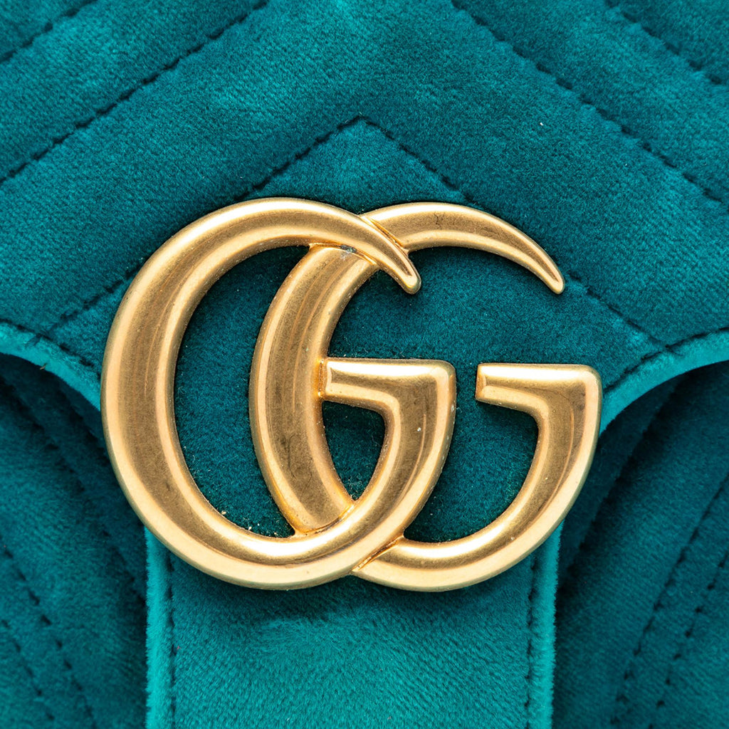 Gucci Medium GG Marmont Matelasse Velvet Shoulder Bag