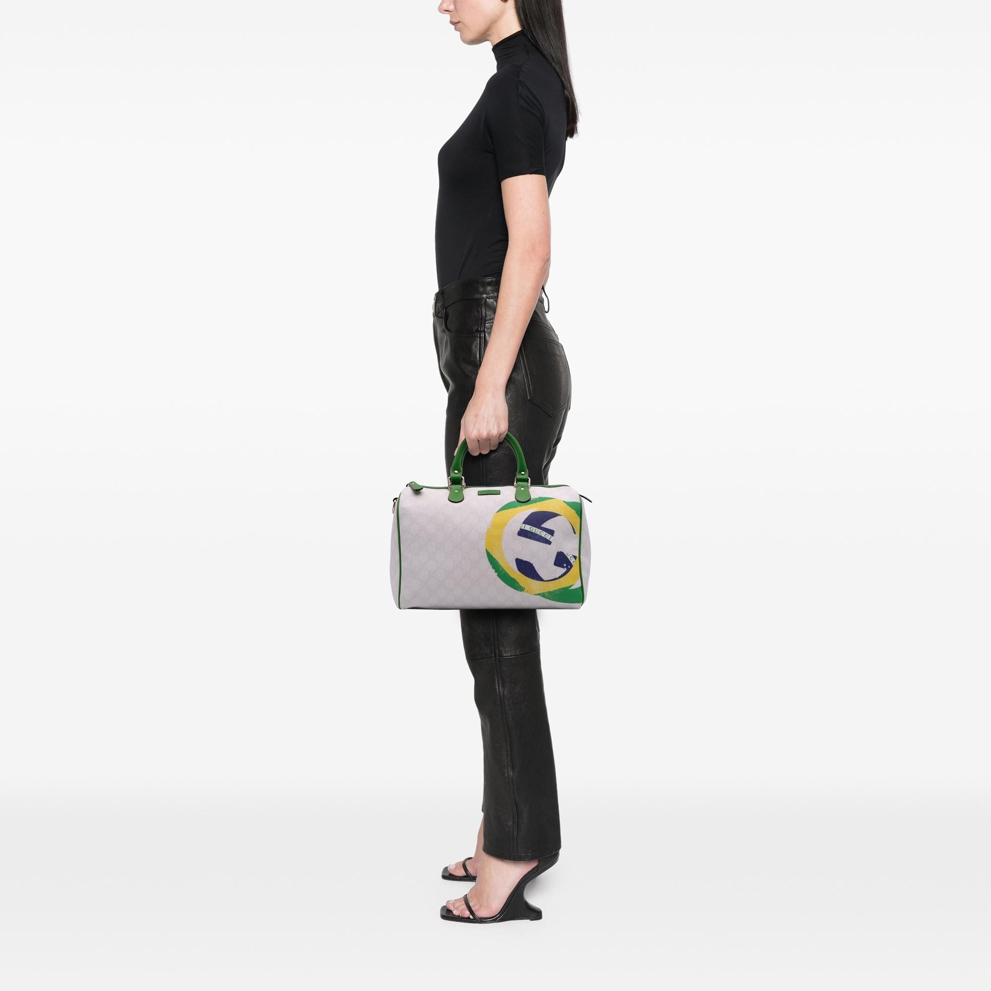 Gucci Medium GG Supreme Brazilian Flag Joy Boston Bag