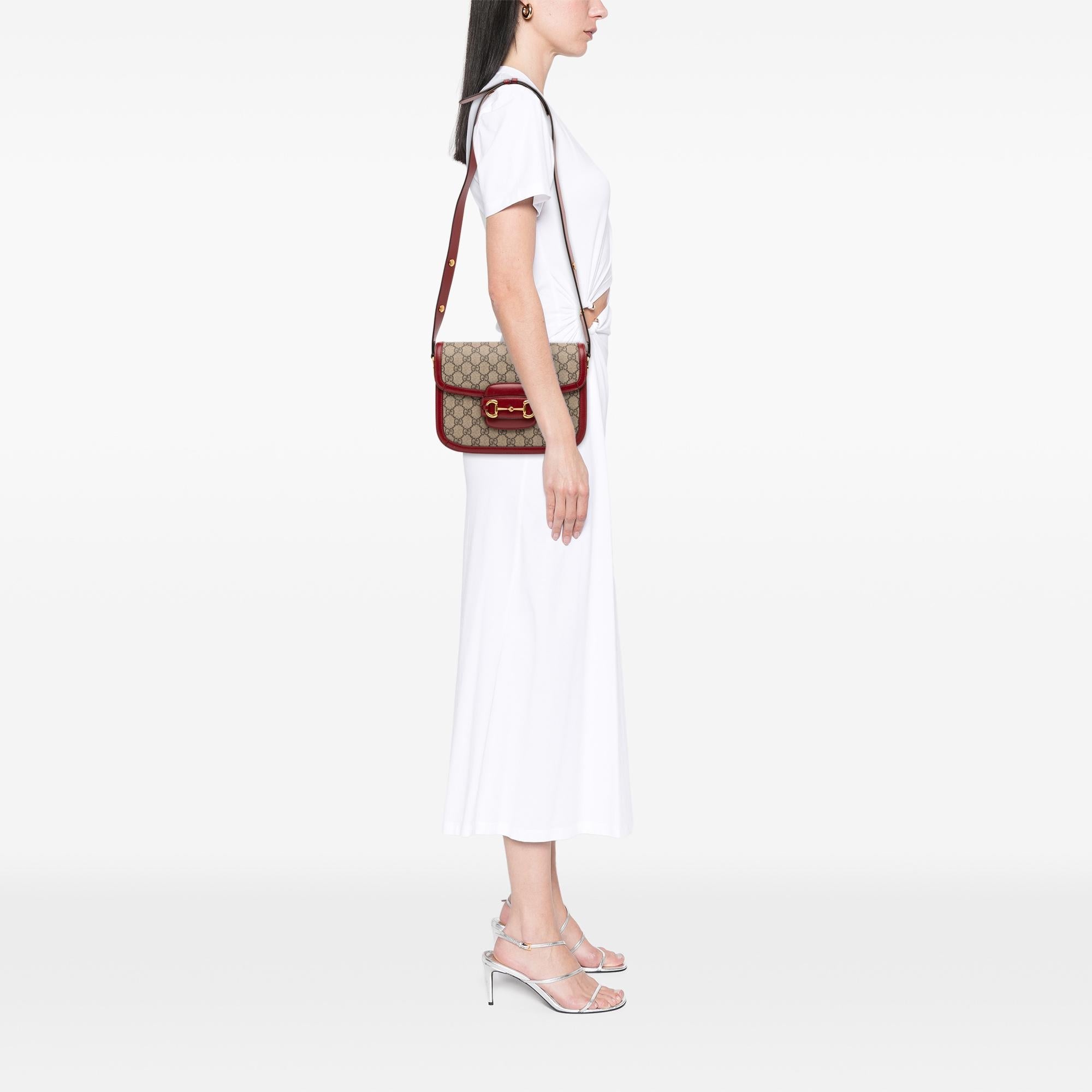 Gucci Medium GG Supreme Horsebit 1955 Shoulder Bag