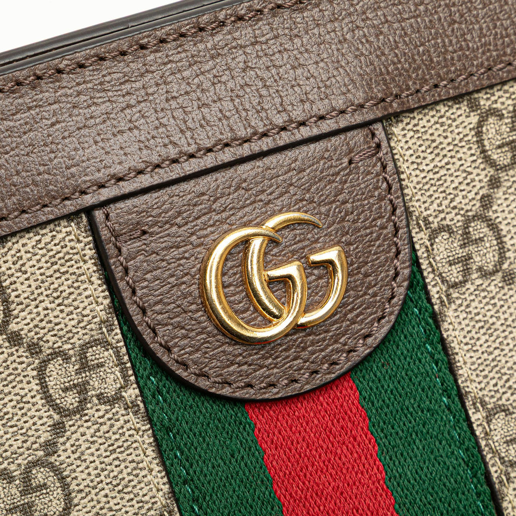 Gucci Medium GG Supreme Ophidia Web Chain Shoulder Bag