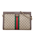 Gucci Medium GG Supreme Ophidia Web Chain Shoulder Bag