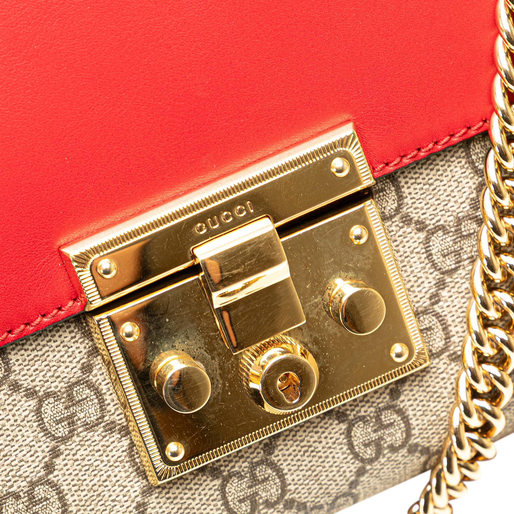 Gucci Medium GG Supreme Padlock Shoulder Bag
