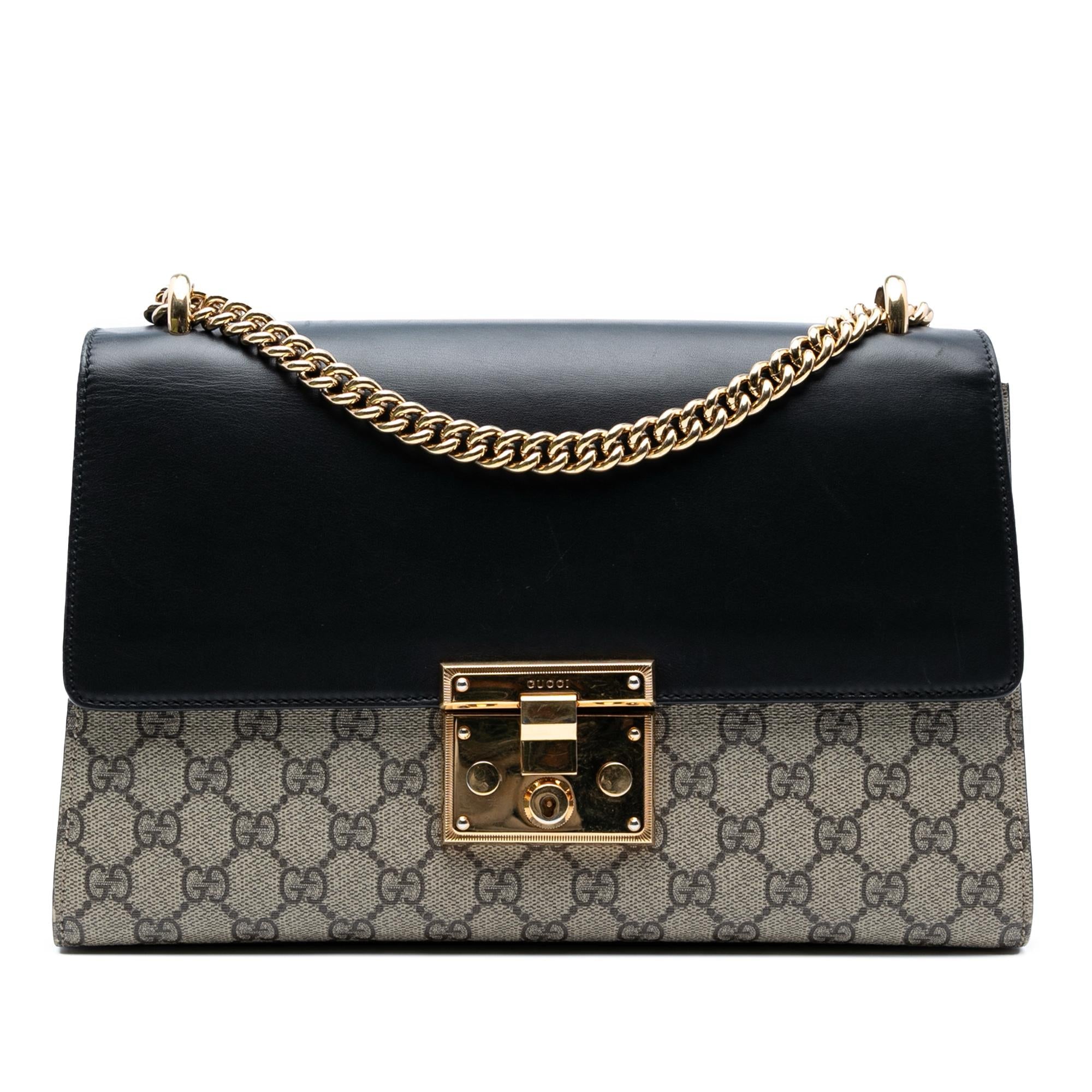 Gucci Medium GG Supreme Padlock Shoulder Bag