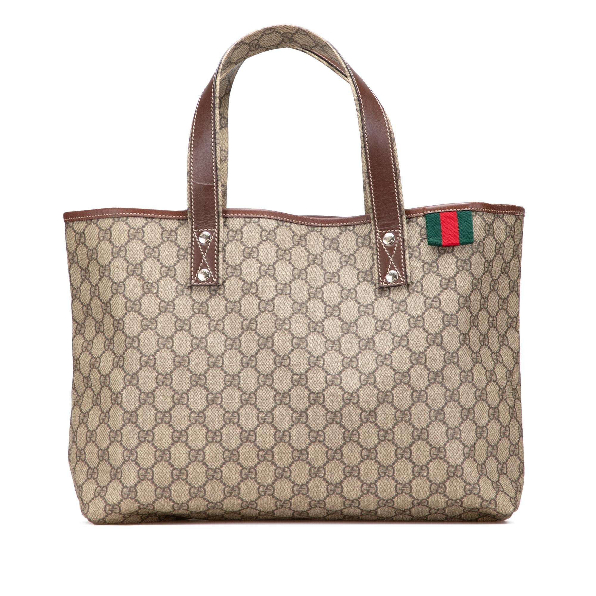 Gucci Medium GG Supreme Web Loop Tote