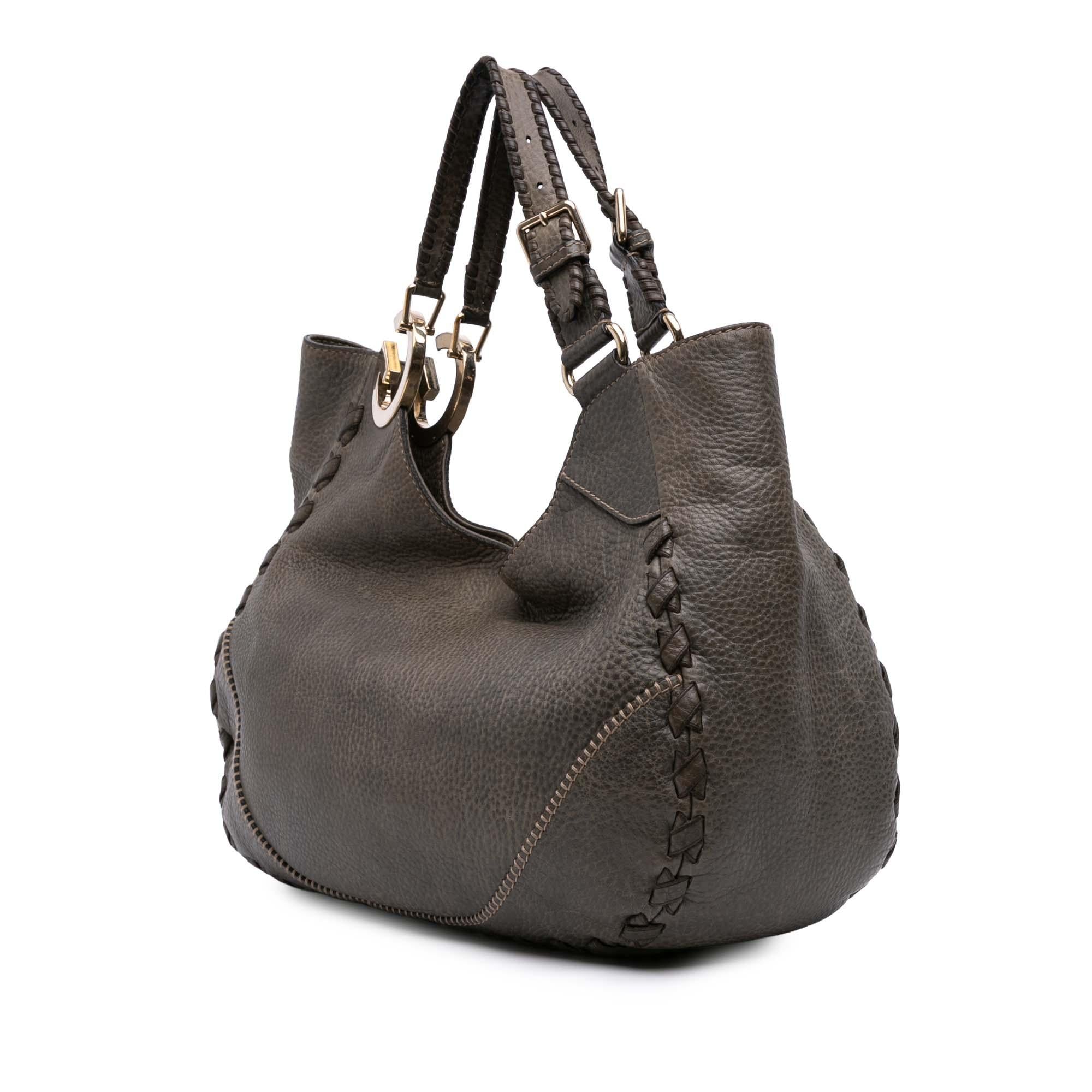 Gucci Medium Grained Calfskin Charlotte Hobo