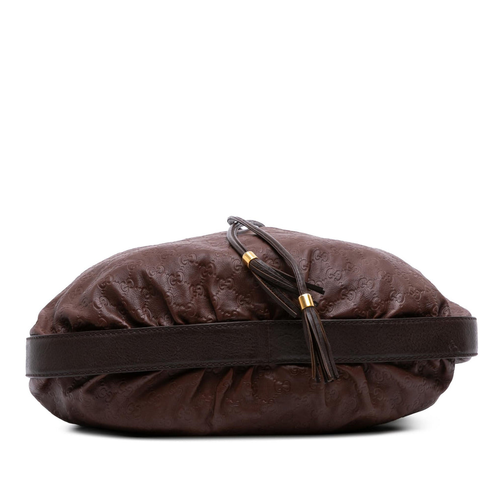 Gucci Medium Guccissima Interlocking Icon Drawstring Hobo
