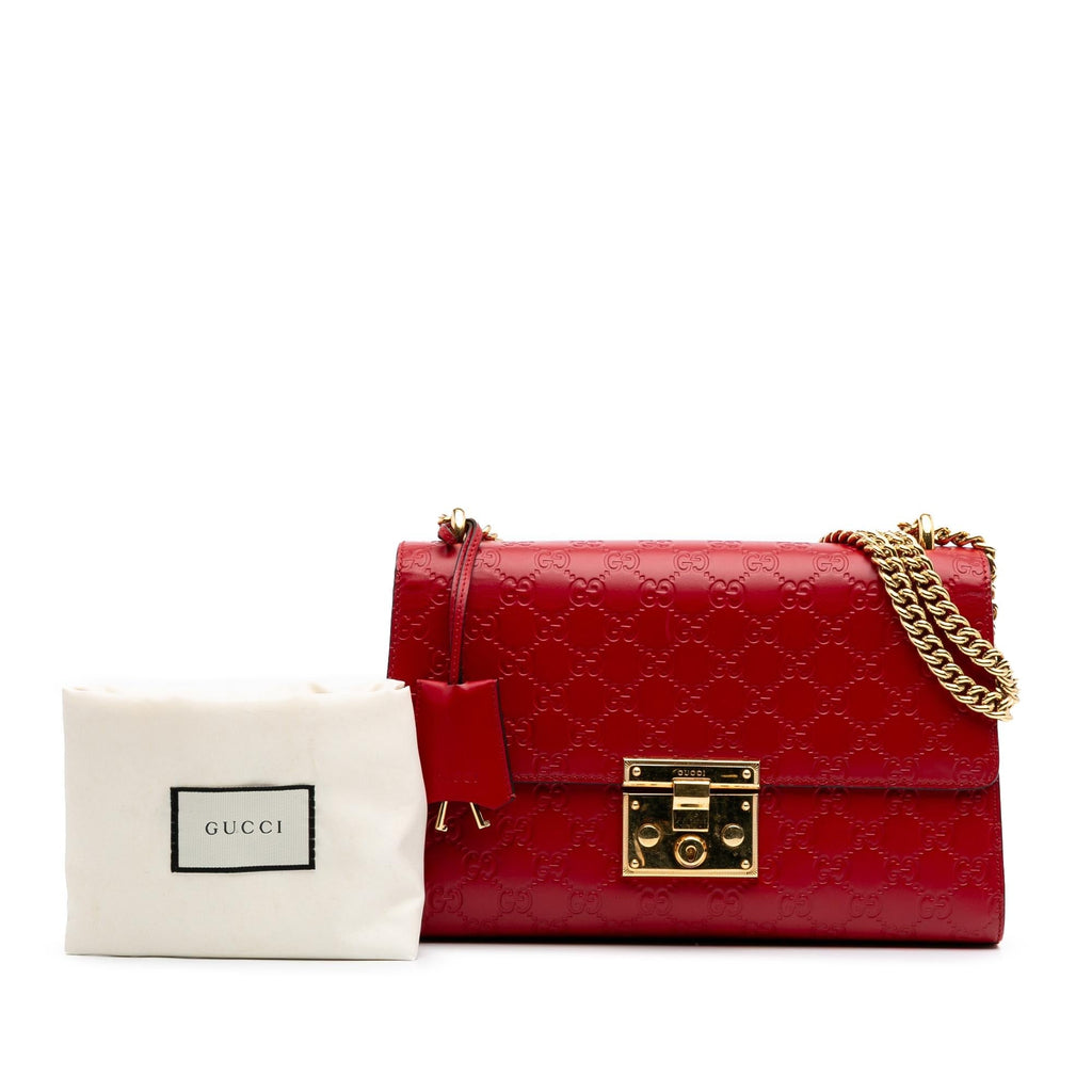 Gucci Medium Guccissima Padlock Shoulder Bag