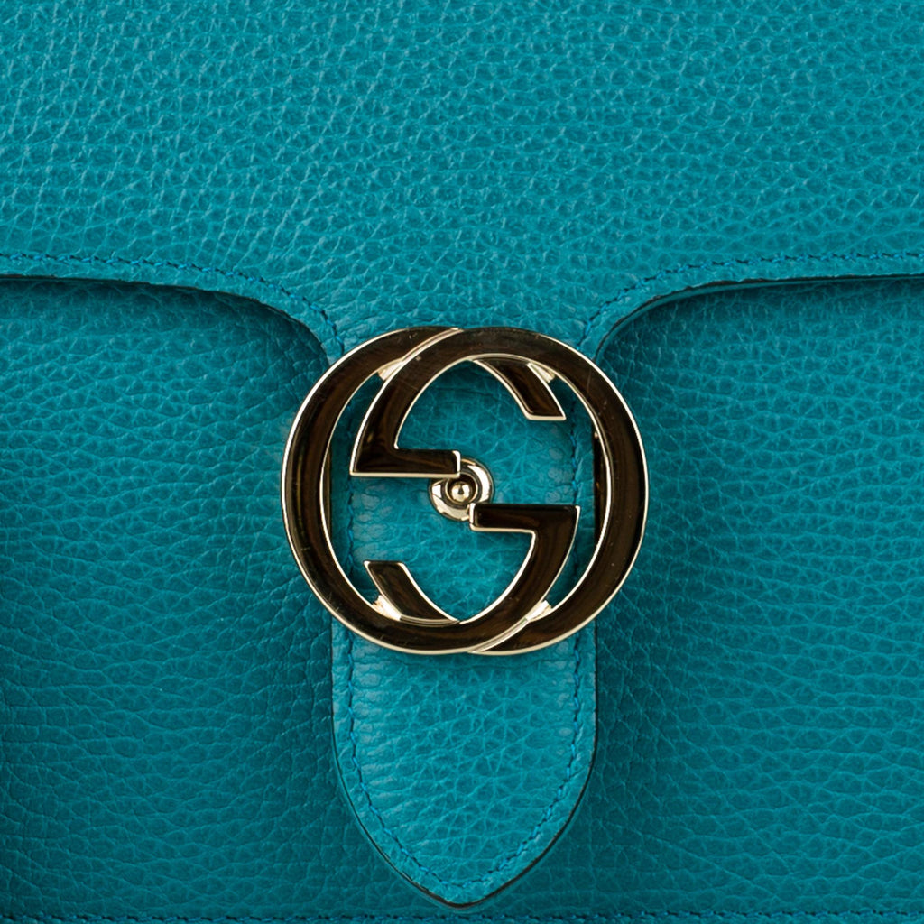 Gucci Medium Interlocking G Leather Crossbody Bag (SHG-32622)