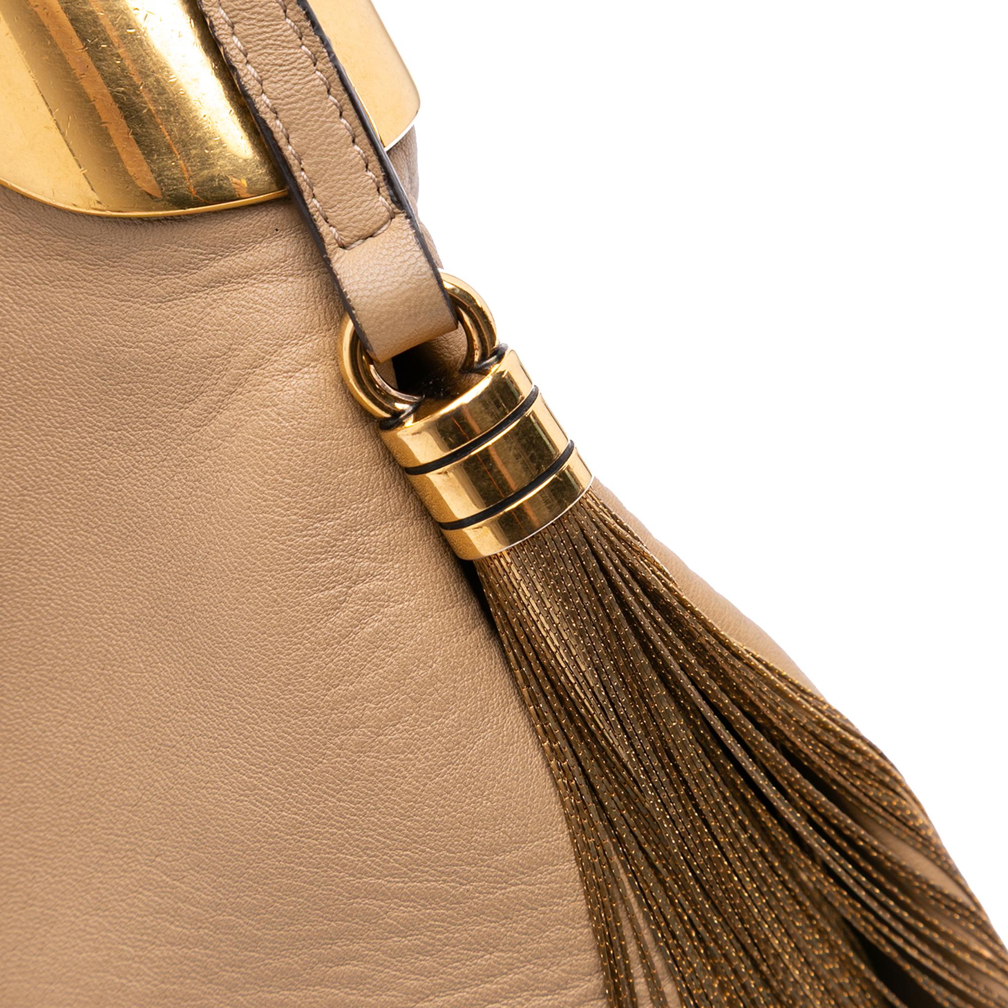 Gucci Medium Leather 1970 Chain Hobo Bag