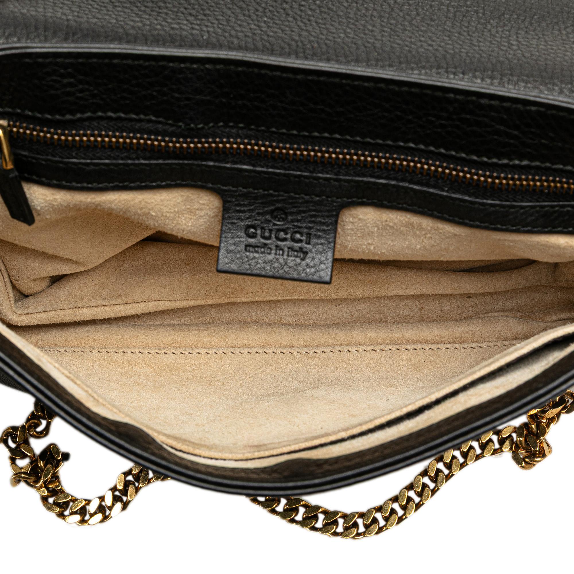 Gucci Medium Leather 1973 Chain Shoulder Bag